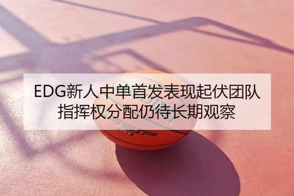 EDG新人中单首发表现起伏团队指挥权分配仍待长期观察